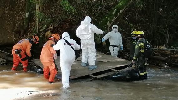 370501_BLU Radio. Hallan cuerpo de menor arrastrada por río / Foto: Defensa Civil