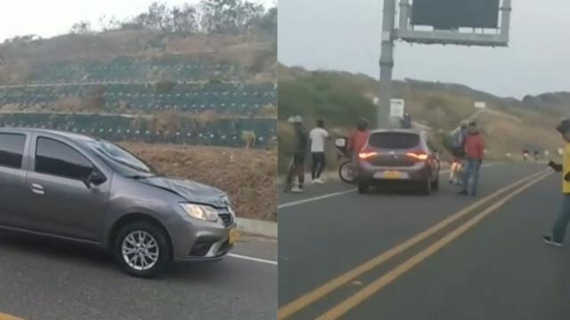 Dos ciclistas y un motociclista resultaron heridos tras ser embestidos por un carro a toda velocidad Dos ciclistas y un motociclista resultaron heridos tras ser embestidos por un carro a toda velocidad