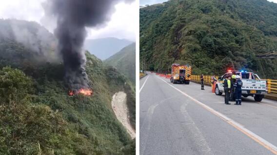 Impresionante video de emergencia en vía al Llano por tractomula que se incendió Impresionante video de emergencia en vía al Llano por tractomula que se incendió