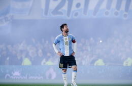 Lionel Messi en su despedida con la Selección de Argentina. 