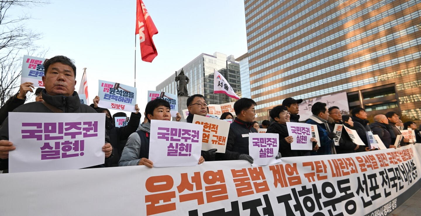 Protestas en Corea del Sur.