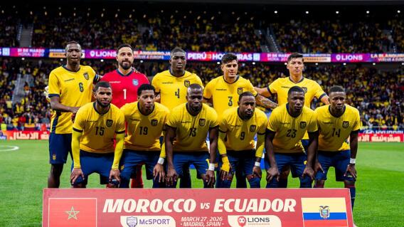 La formación titular de Selección Ecuador en el duelo de preparación contra Marruecos. 