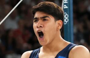Ángel Barajas ganó medalla de plata, en barra fija de los Juegos Olímpicos de París 2024