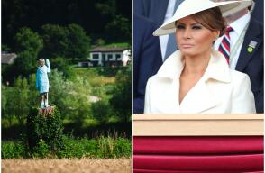 17357_La Kalle. Estatua de Melania Trump / Foto: AFP 17357_La Kalle. Estatua de Melania Trump / Foto: AFP