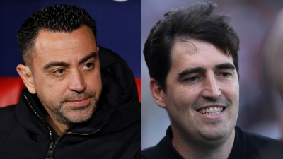 Xavi Hernández y Andoni Iraola 