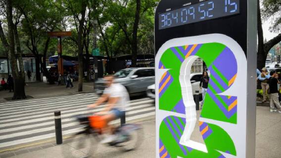 Reloj para el inicio del Mundial en México Reloj para el inicio del Mundial en México