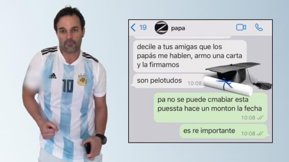 Papá dice que no irá a grado de su hija porque juega Argentina Papá dice que no irá a grado de su hija porque juega Argentina
