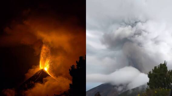 Erupción de volcán de fuego en Guatemala Erupción de volcán de fuego en Guatemala