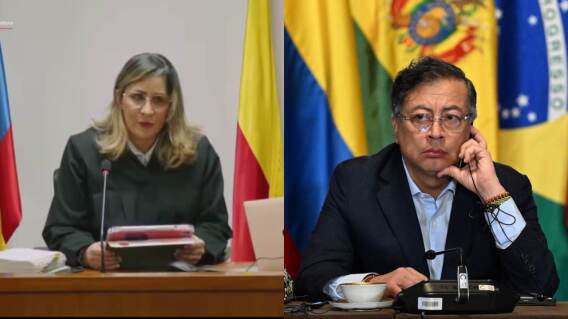 La jueza Sandra Heredia y presidente Gustavo Petro. La jueza Sandra Heredia y presidente Gustavo Petro.