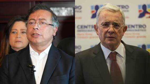 El presidente Gustavo Petro y el expresidente Álvaro Uribe. El presidente Gustavo Petro y el expresidente Álvaro Uribe.