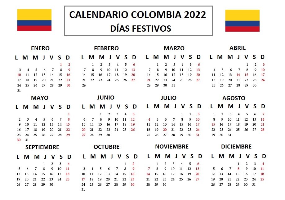 Calendario Colombia 2025 estos son los días festivos del año, puentes