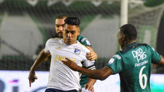 Falcao García en medio del Cali contra Millonarios, por la Liga BetPlay I-2025. Falcao García en medio del Cali contra Millonarios, por la Liga BetPlay I-2025.