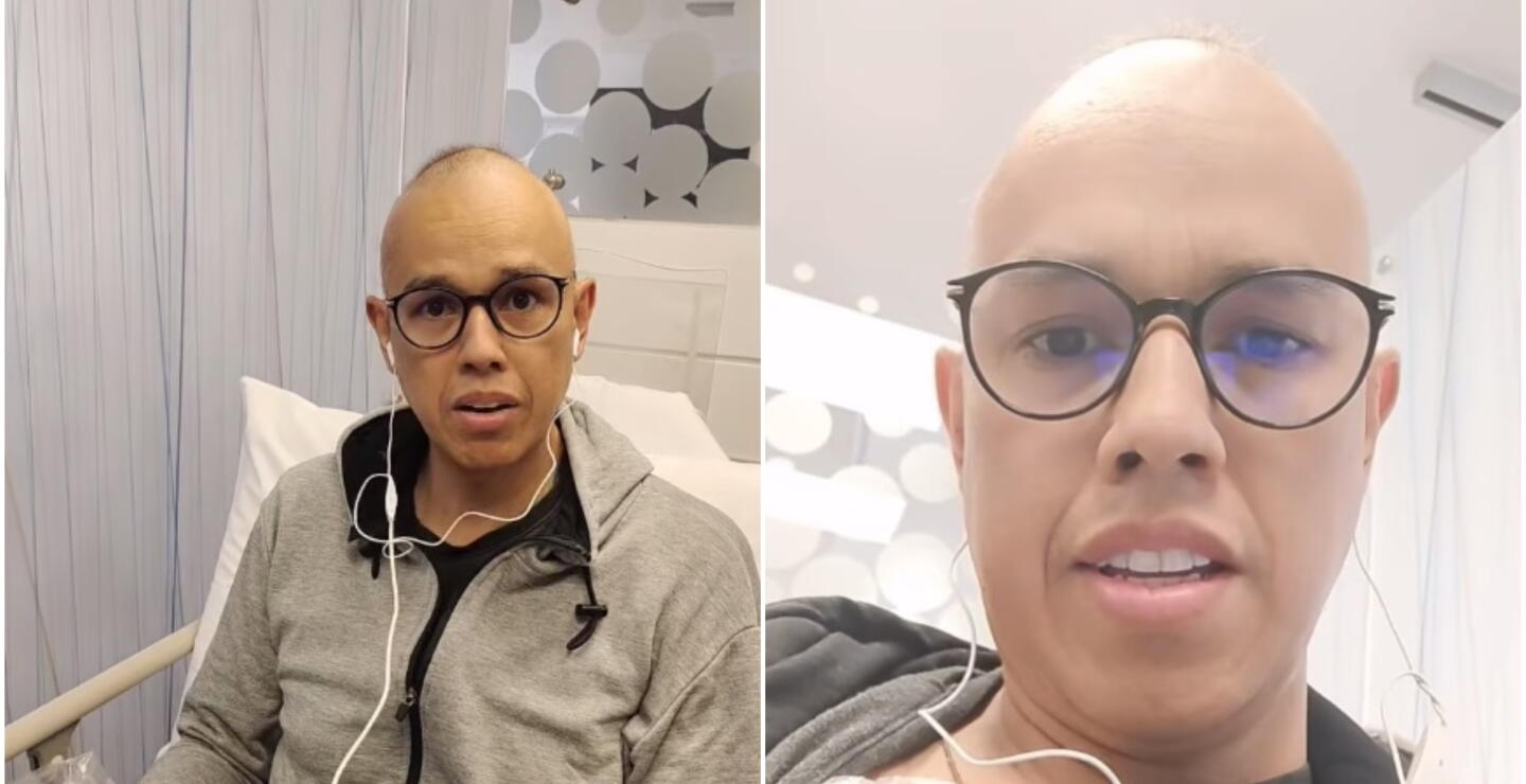 Historias de Instagram de Diego Guauque revelando que se sometió a una transfusión de plaquetas