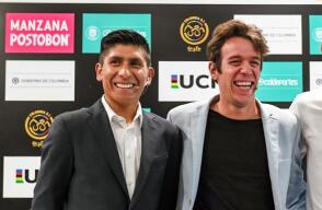 Nairo Quintana y Rigoberto Urán, en conferencia. Nairo Quintana y Rigoberto Urán, en conferencia.