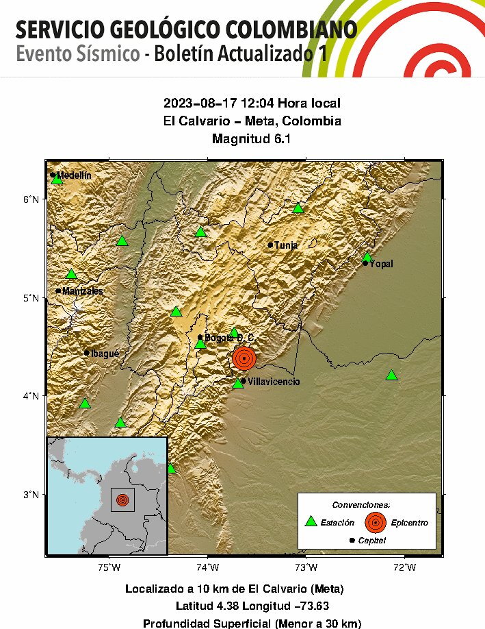 Temblor hoy 6.1