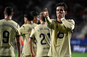 Barcelona le ganó al Osasuna y está cerca de ganar una nueva liga en España. 