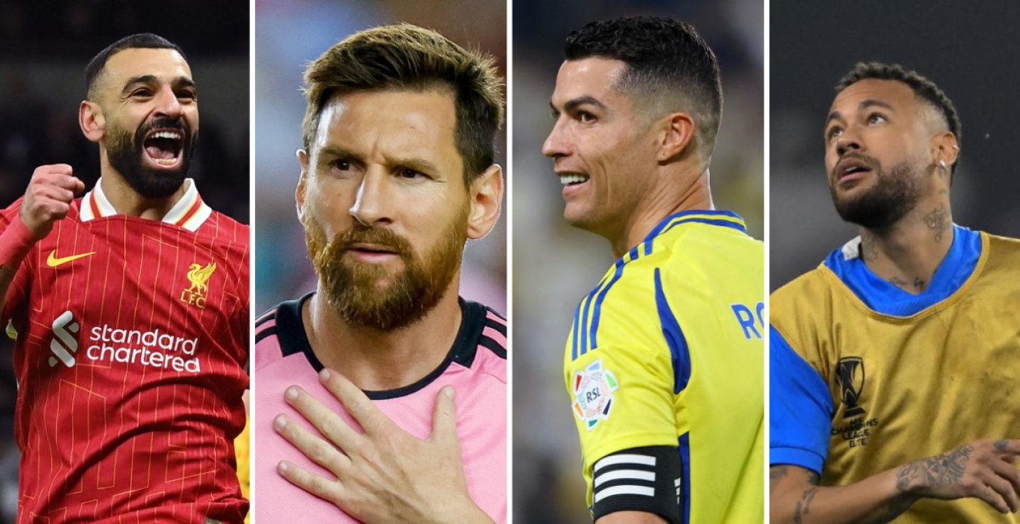 Mohamed Salah, Lionel Messi, Cristiano Ronaldo y Neymar Jr.