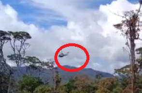 Momento exacto del accidente del helicóptero del Ejército
