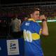 Remco Evenepoel, con la camiseta de Boca Juniors.