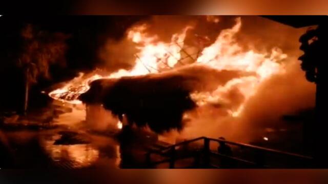 Voraz incendio consumió al menos 24 cabañas de hotel en Taganga
