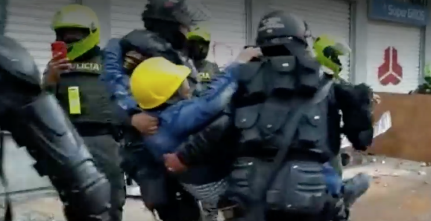 Policía Cali paro nacional