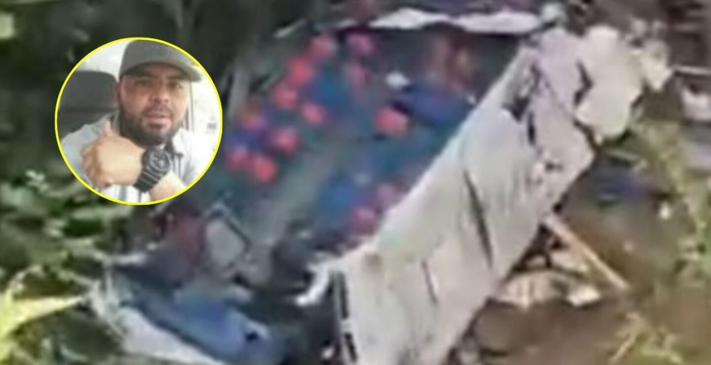 Él es Jonathan Taborda, conductor del bus escolar accidentado en Medellín