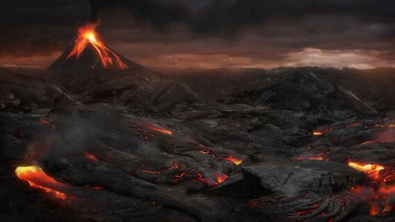 Erupción volcánica masiva