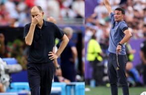 Thomas Tuchel y Lionel Scaloni, entrenadores de Inglaterra y Argentina, respectivamente. 