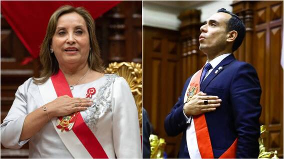 Dina Boluarte y José Jerí. Dina Boluarte y José Jerí.