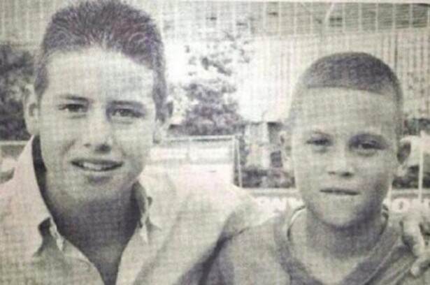 James Rodríguez y Juan Fernando Quintero, en el Pony Fútbol.