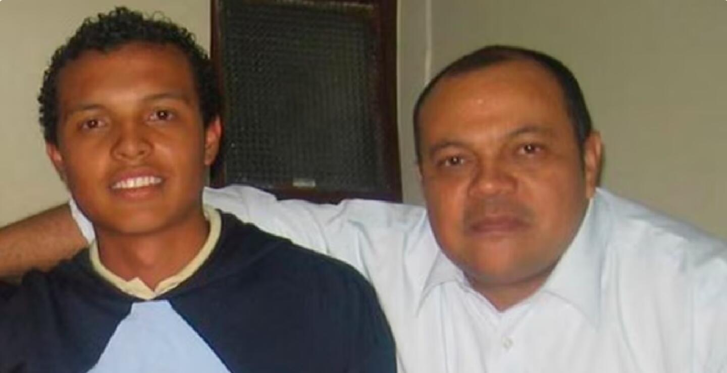 Luis Andrés Colmenares y su papá, Luis Alonso Colmenares.