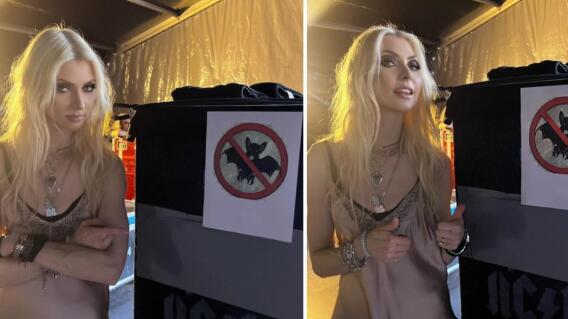 Taylor Momsen, la telonera del concierto de ACDC fue mordida por un murciélago: quedó en video Taylor Momsen, la telonera del concierto de ACDC fue mordida por un murciélago: quedó en video