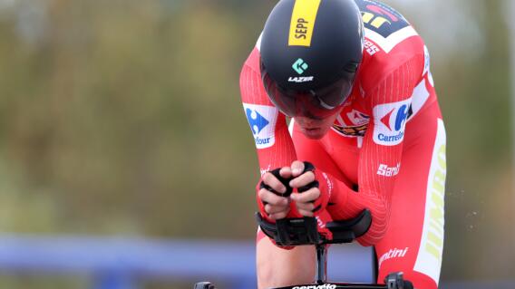 Sepp Kuss (Jumbo Visma), líder de la Vuelta a España 2023, tras la etapa 10 (contrarreloj individual) Sepp Kuss (Jumbo Visma), líder de la Vuelta a España 2023, tras la etapa 10 (contrarreloj individual)