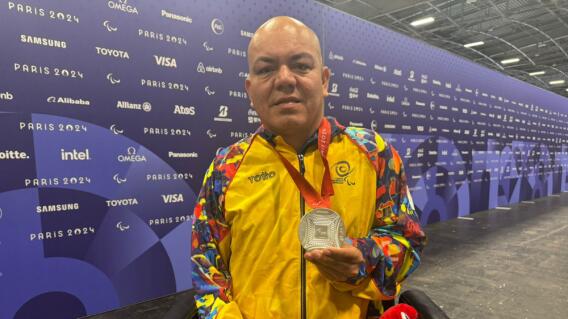 Edilson Chica, ganador de la medalla de plata en boccia, en los Juegos Paralímpicos de París 2024 Edilson Chica, ganador de la medalla de plata en boccia, en los Juegos Paralímpicos de París 2024