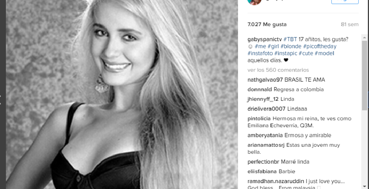 271369_En sus redes sociales, Gabriela Spanic compartió una fotografía suya cuando tenía 17 años. Foto: Instagram Gabyspanictv