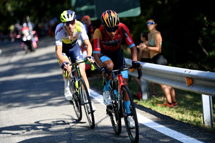 Santiago Buitrago y Rui Costa, en la Vuelta a España.