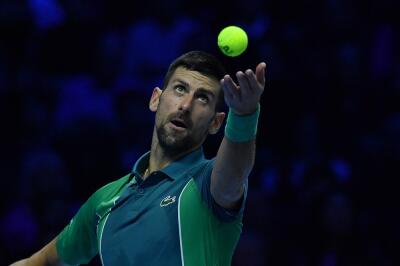 Novak Djokovic, tenista serbio, en medio de las ATP Finals 2023 Novak Djokovic, tenista serbio, en medio de las ATP Finals 2023