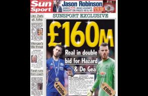 263049_Real Madrid daría 160 millones de libras esterlinas por Hazard y De Gea