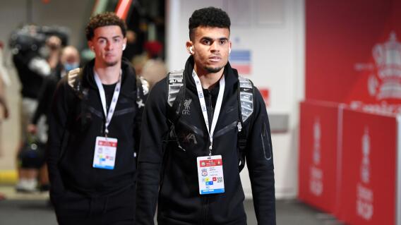 Luis Díaz, en su llegada a Wembley Luis Díaz, en su llegada a Wembley