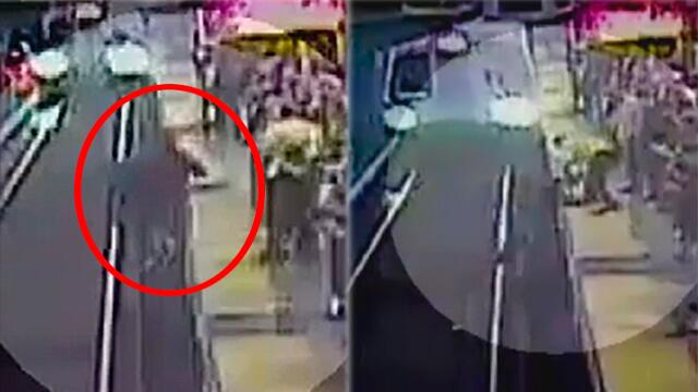 Monumental salvada de hincha que cayó en los rieles cuando venía un tren