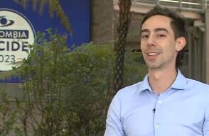 Juan Carlos Upegui, candidato a la Alcaldía de Medellín, en la Plaza Caracol