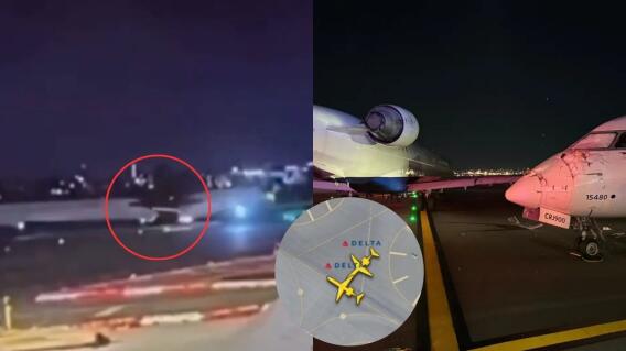 Video de choque entre dos aviones en aeropuerto LaGuardia de Nueva York: "Contacto con el fuselaje"