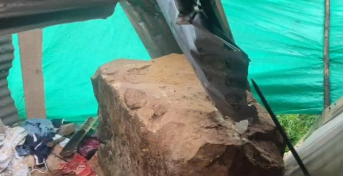Una niña falleció y su hermanita tiene muerte cerebral por caída de gigantesca roca