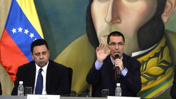 290384_BLU Radio. Samuel Moncada - Jorge Arreaza // Foto: AFP