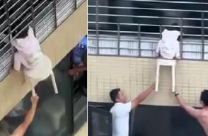 Niña de 3 años quedó colgando de una ventana en un piso 12 en China: así fue el rescate