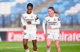 Linda Caicedo festeja el tanto que marcó con Real Madrid frente al Sevilla en la Liga F. 