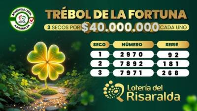 trebol de la fortuna Lotería del Risaralda