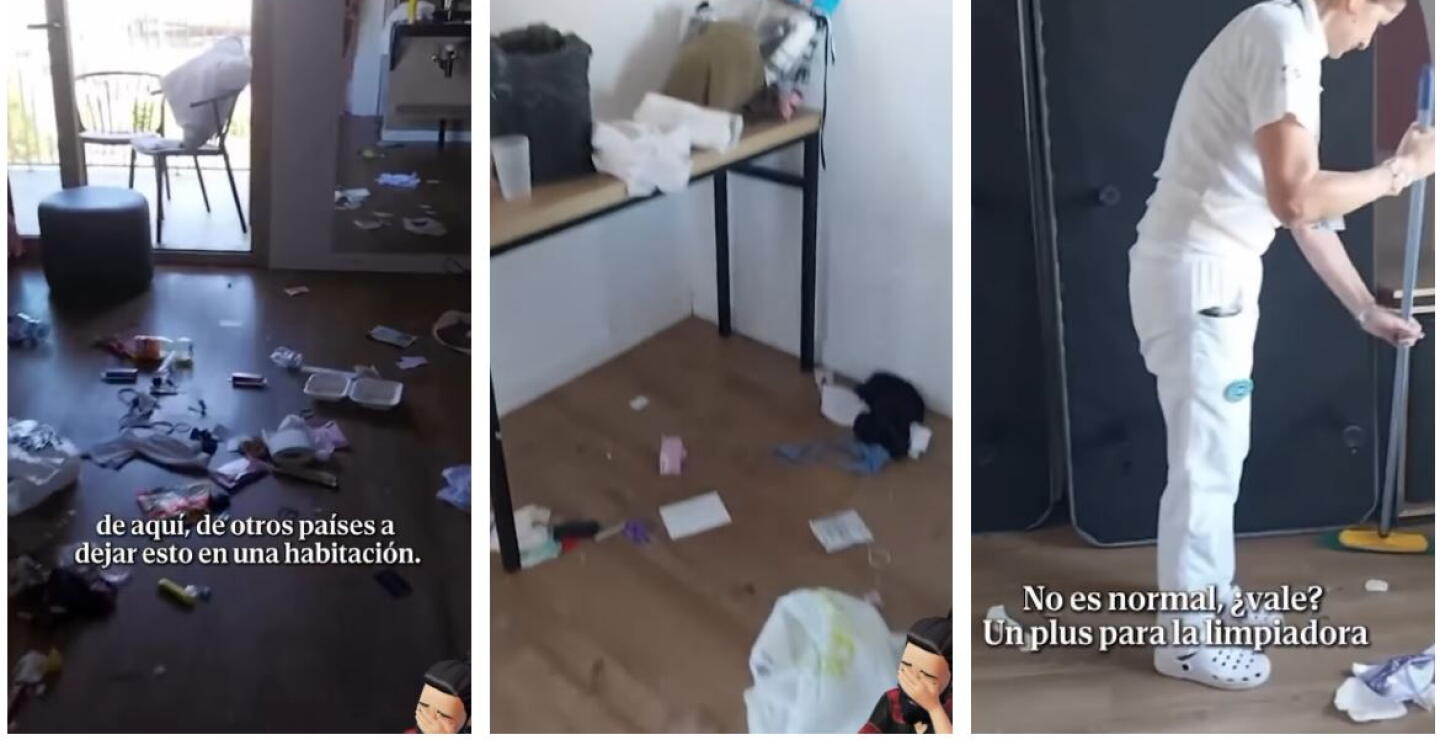 Influencer barrendero de Bogotá expone a turistas cochinos que dejaron habitación destrozada