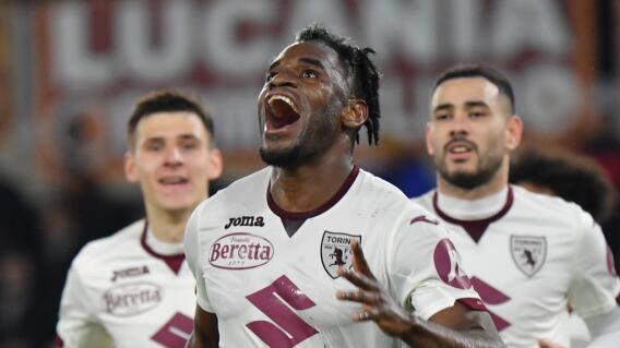 Duván Zapata con el Torino. Duván Zapata con el Torino.