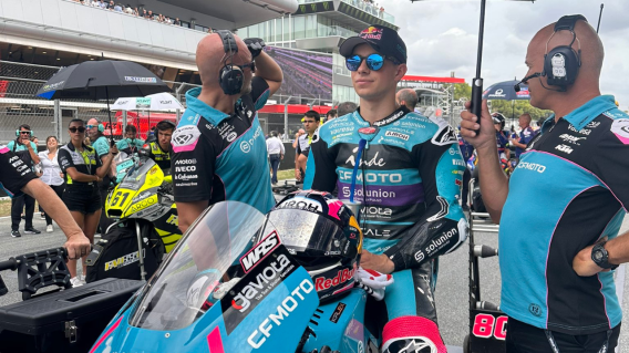 David Alonso, en el Gran Premio de Cataluña de Moto2. David Alonso, en el Gran Premio de Cataluña de Moto2.